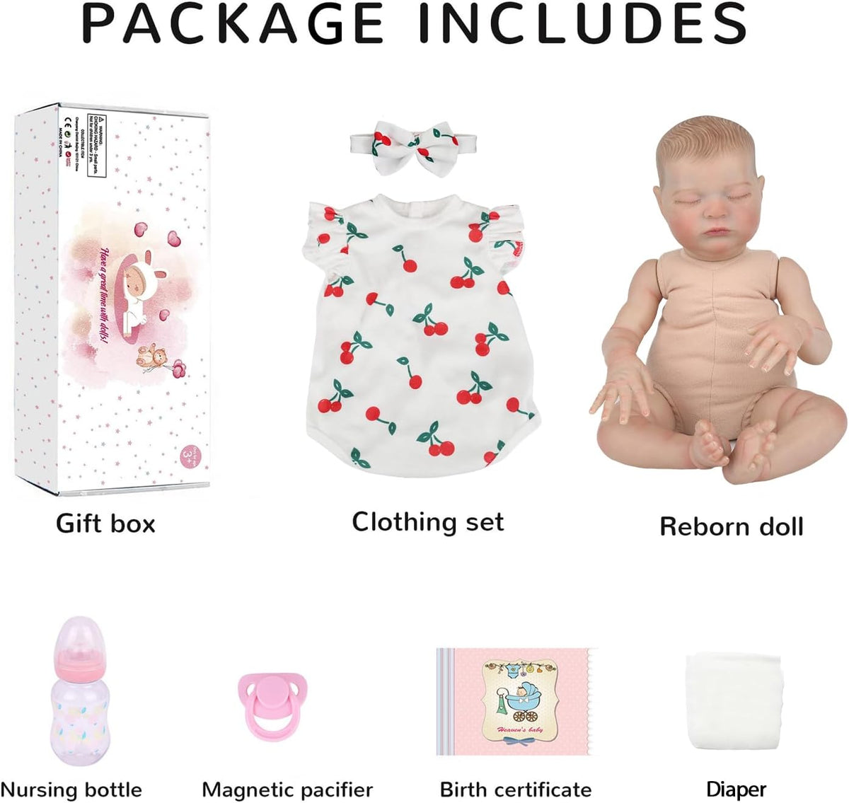 20 Inch Lifelike Reborn Baby Doll with Gift Box A442327