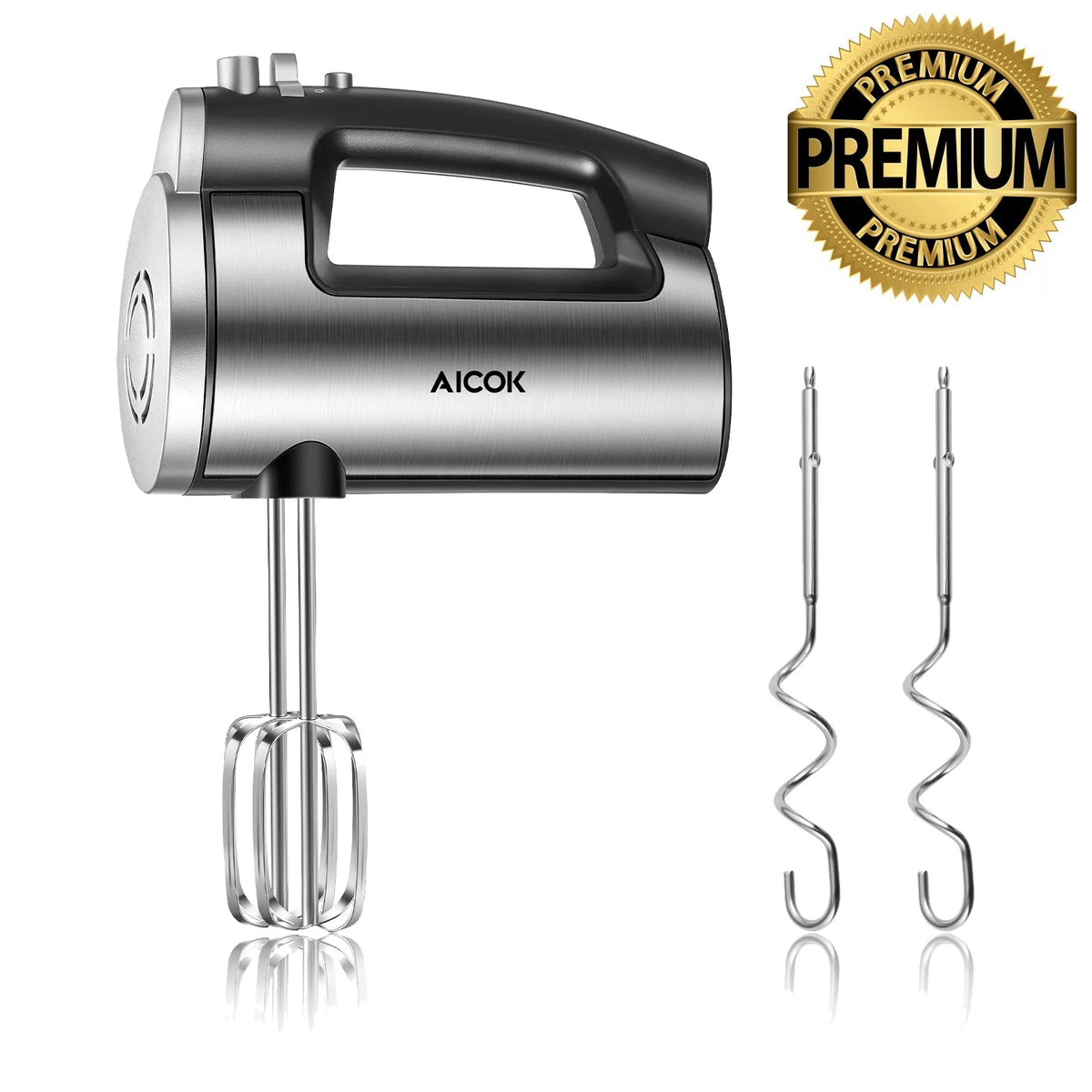 Silver 6 Speed Hand Mixer with 3 Attachments G87393