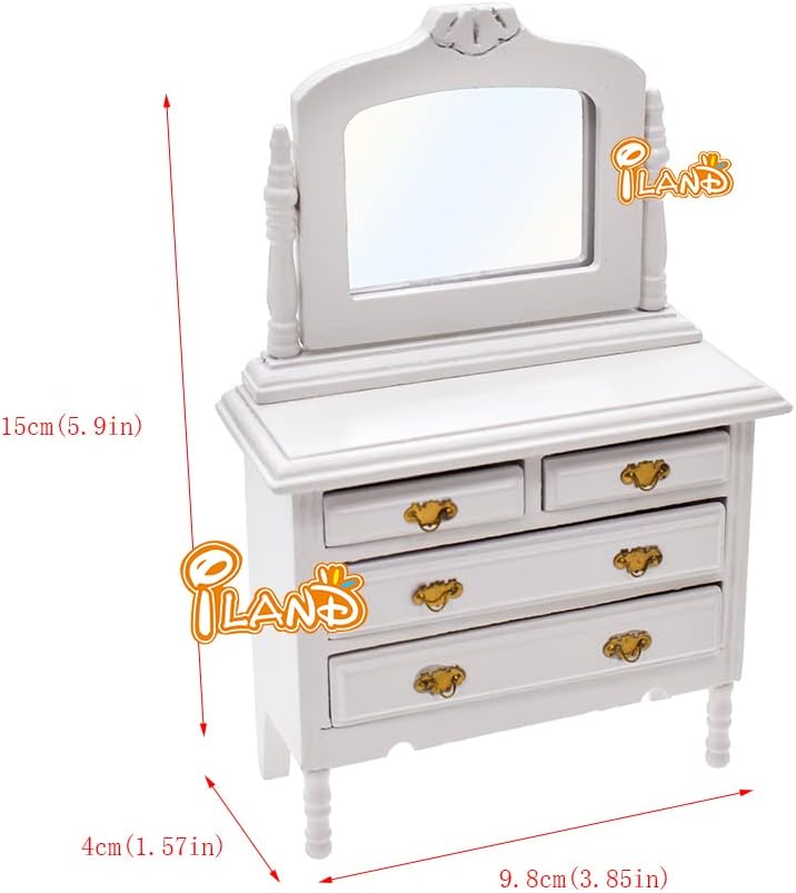 Pink Dollhouse Bedroom Furniture 6pcs L797