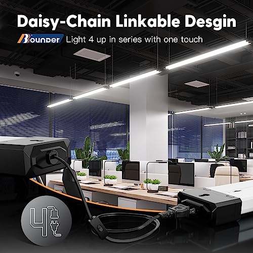 12 Pack 4 FT 5000K 4400 LM LED Shop Light with Reflector I6976