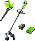 40V Cordless String Trimmer and Blower/Vac with 4Ah Li-Ion Battery A871
