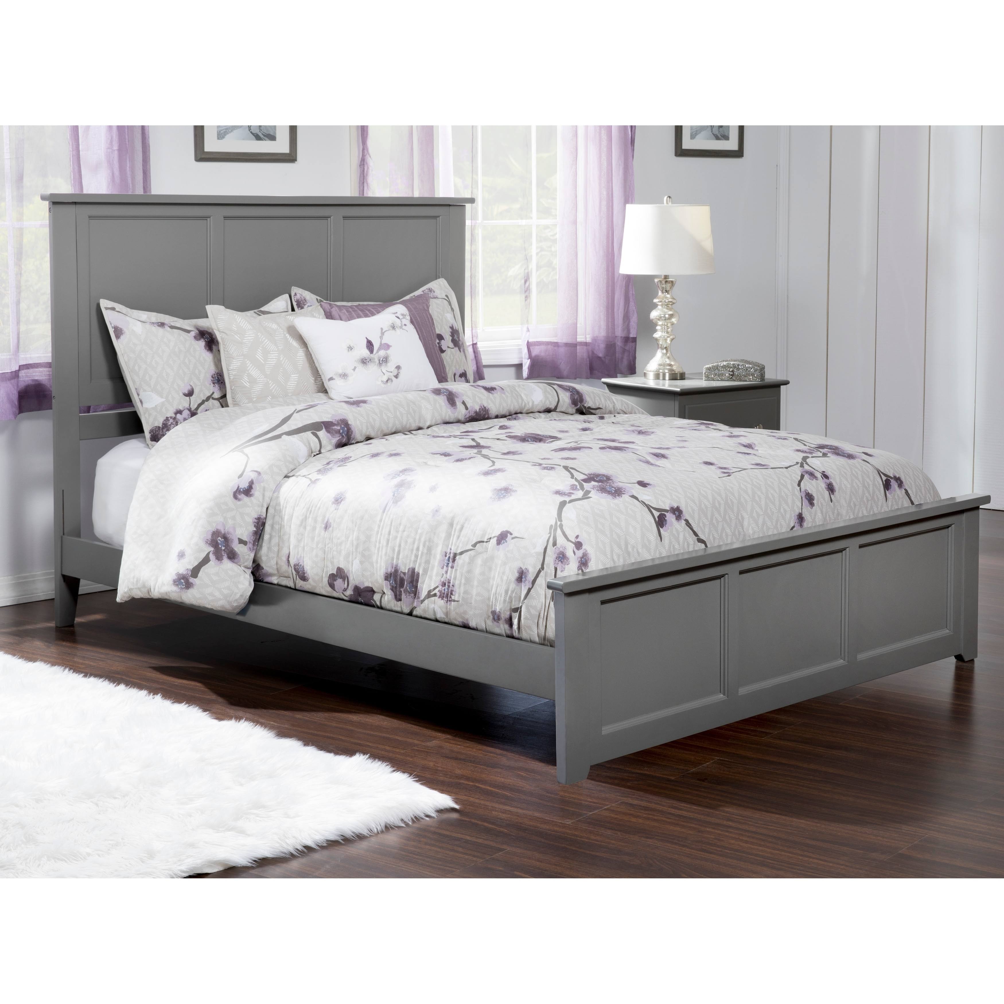 Grey Queen Bed with Foot Board Y5875
