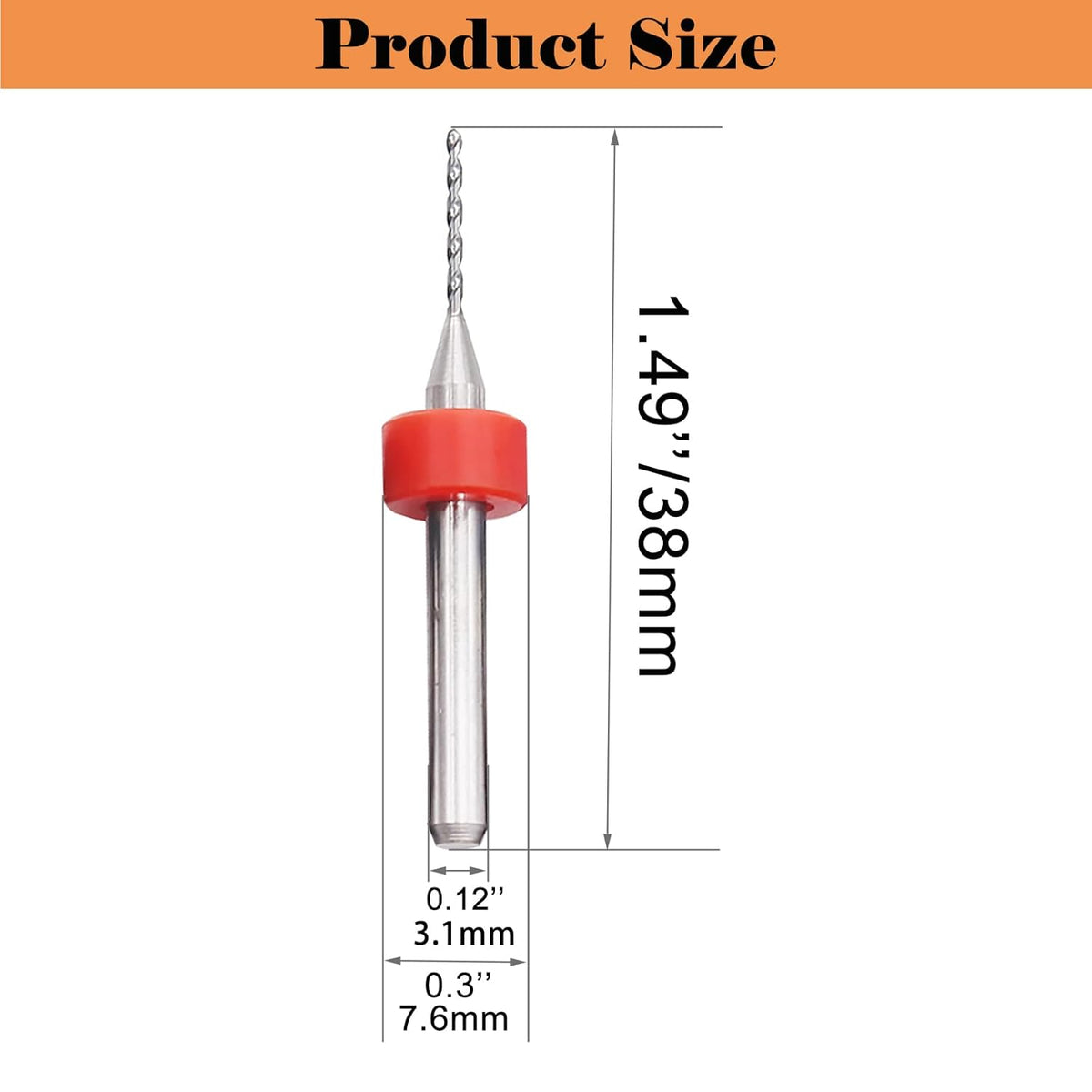 50pcs Carbide PCB Drill Bits Set 0.3mm-1.2mm Z2207