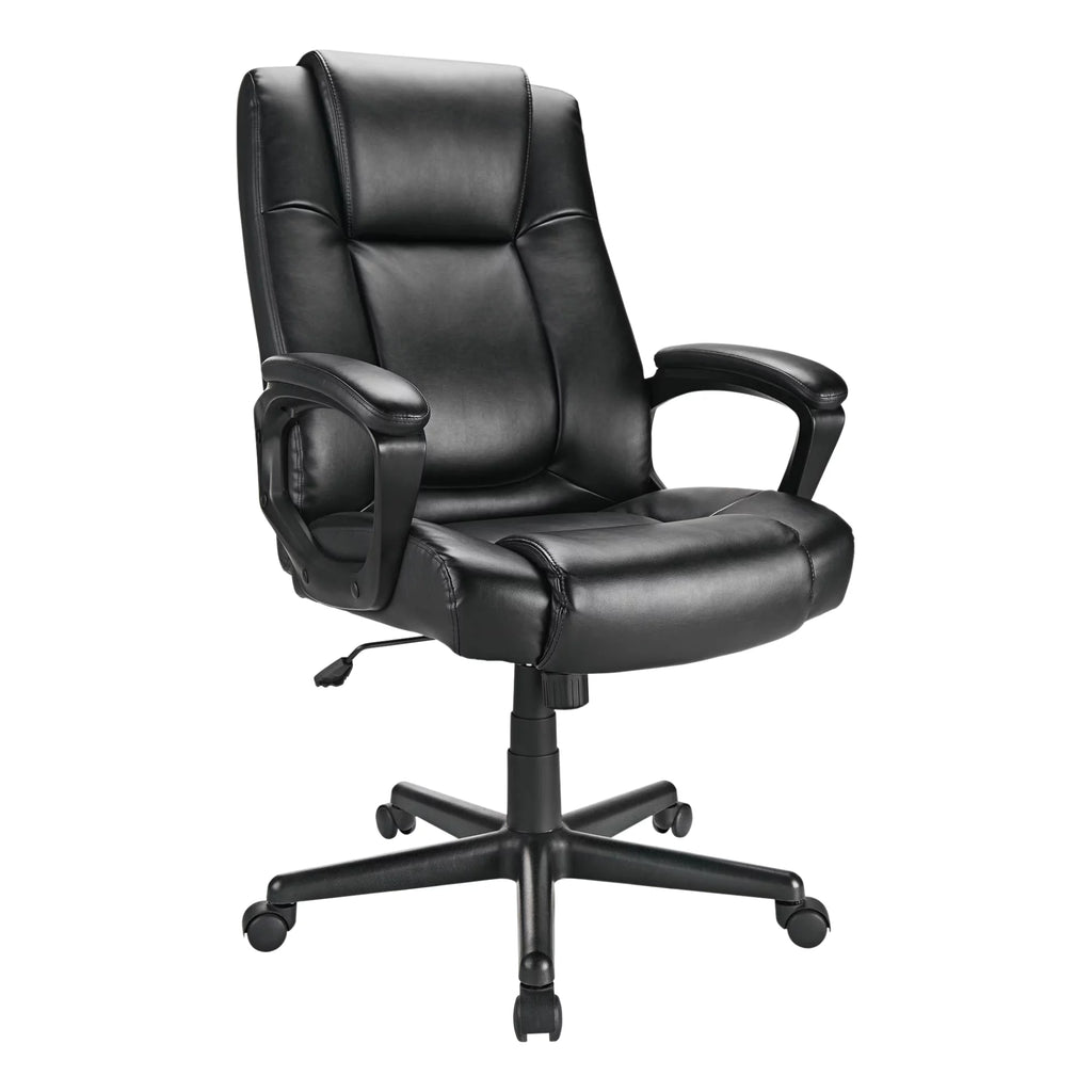 Black Bonded Leather High-Back Executive Chair W82158