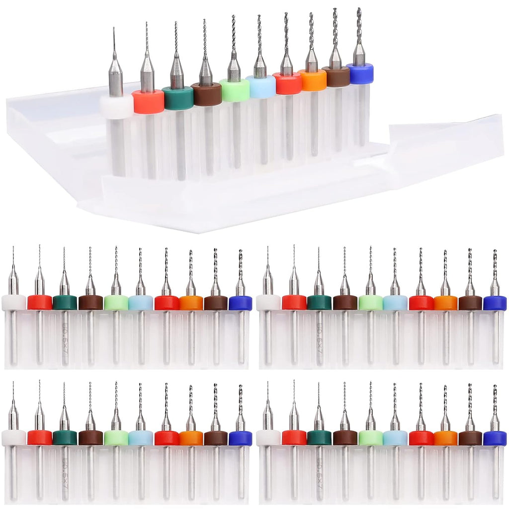 50pcs Carbide PCB Drill Bits Set 0.3mm-1.2mm Z2207