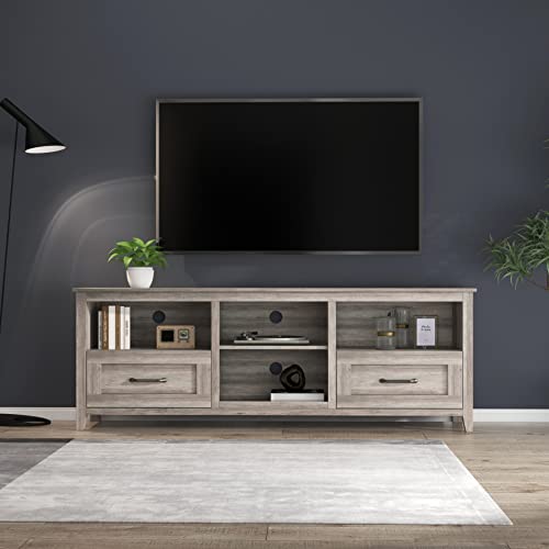 70" Wood TV Stand with 2 Drawers and 4 Storage Compartments S83179