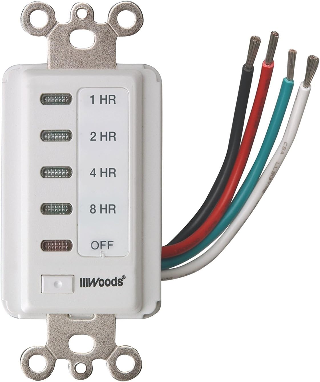 White In-Wall Timer 120 V 15 A U238