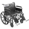 26" Heavy Duty Bariatric Wheelchair - Black - Removable Desk Arms and Elevated Leg Rests - 700LB Capacity - Nylon Seat C962