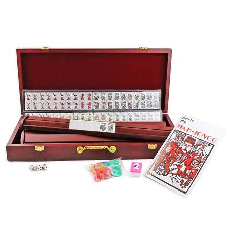 166 Tiles Wooden Mahjong Set in Wooden Case P230124