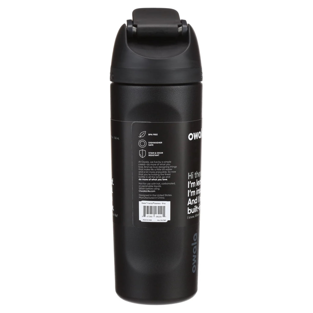 Black Stainless Steel Water Bottle 19oz I866619