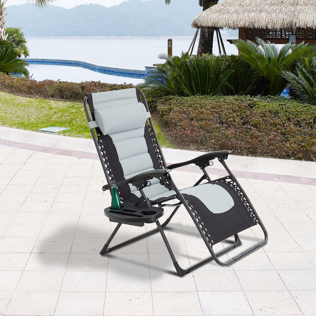 Oversized Zero Gravity Folding Lounge Chair Gray S38812