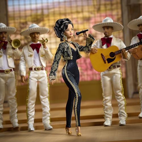 Black and Gold Suit Doll with Cropped Jacket and Golden Accessories C525006