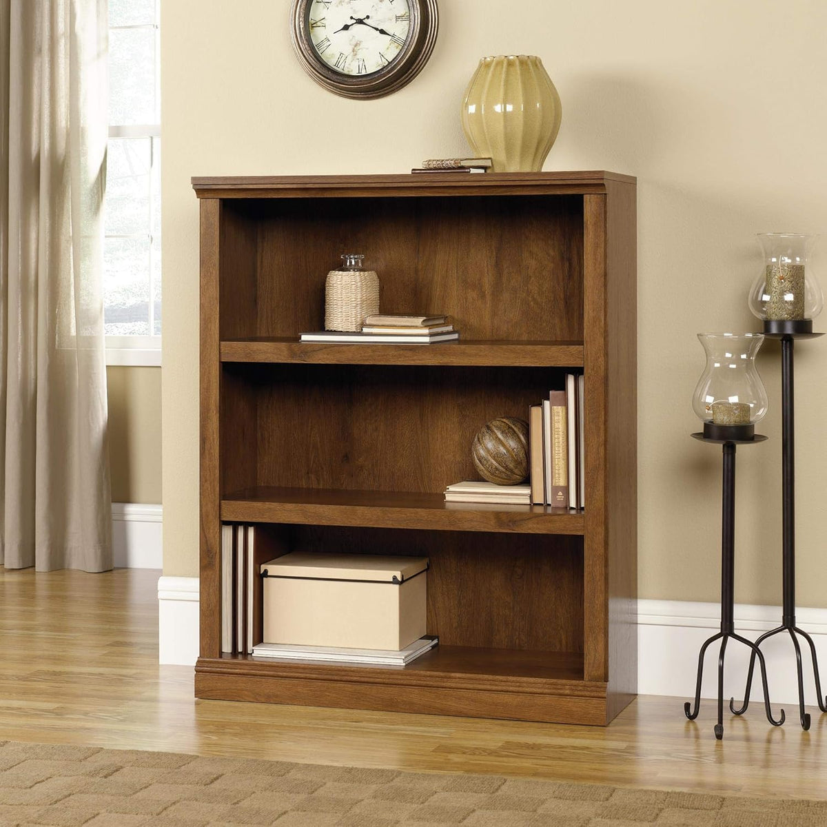 3 Shelf and 2 Shelf Bookcases (Oiled Oak Finish) W8272
