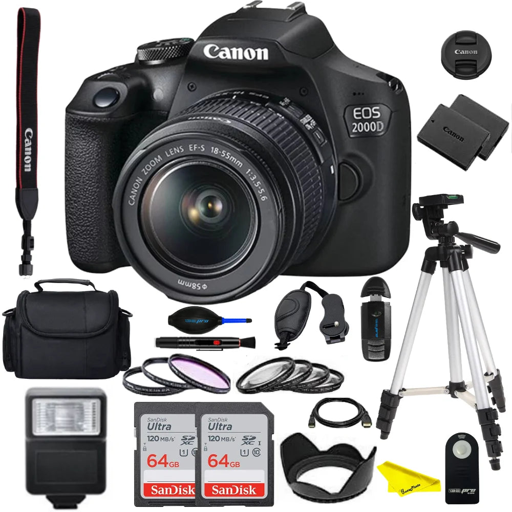 DSLR Camera with 18-55mm Lens and 64GB SDHC Memory N377384