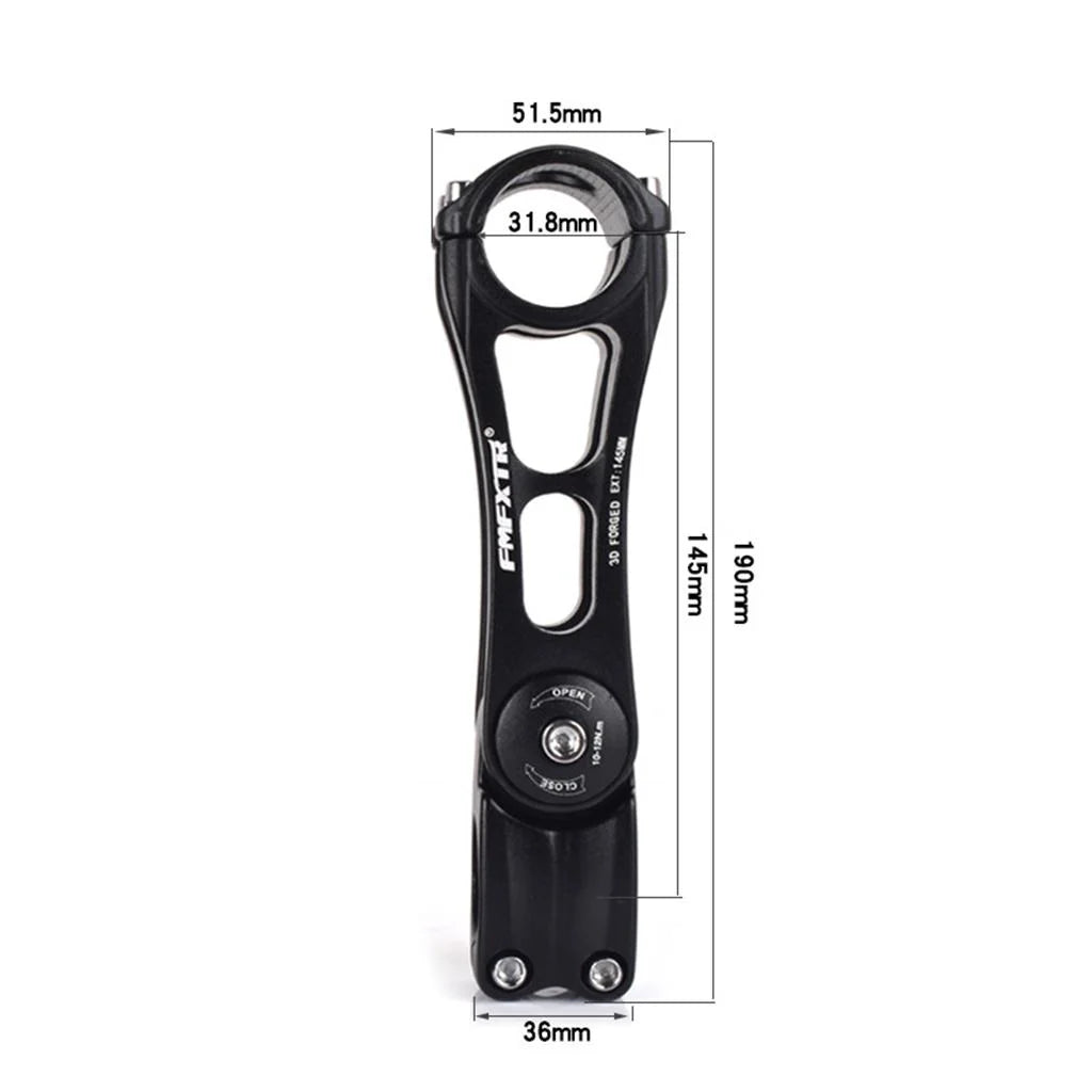 31.8mm Aluminum Alloy Bike Stem Riser Extender Adjustable ±85 Degree 145mm Y50413