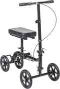 Black Steerable Folding Knee Scooter O670