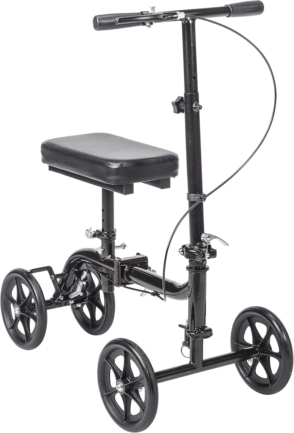 Black Steerable Folding Knee Scooter O670