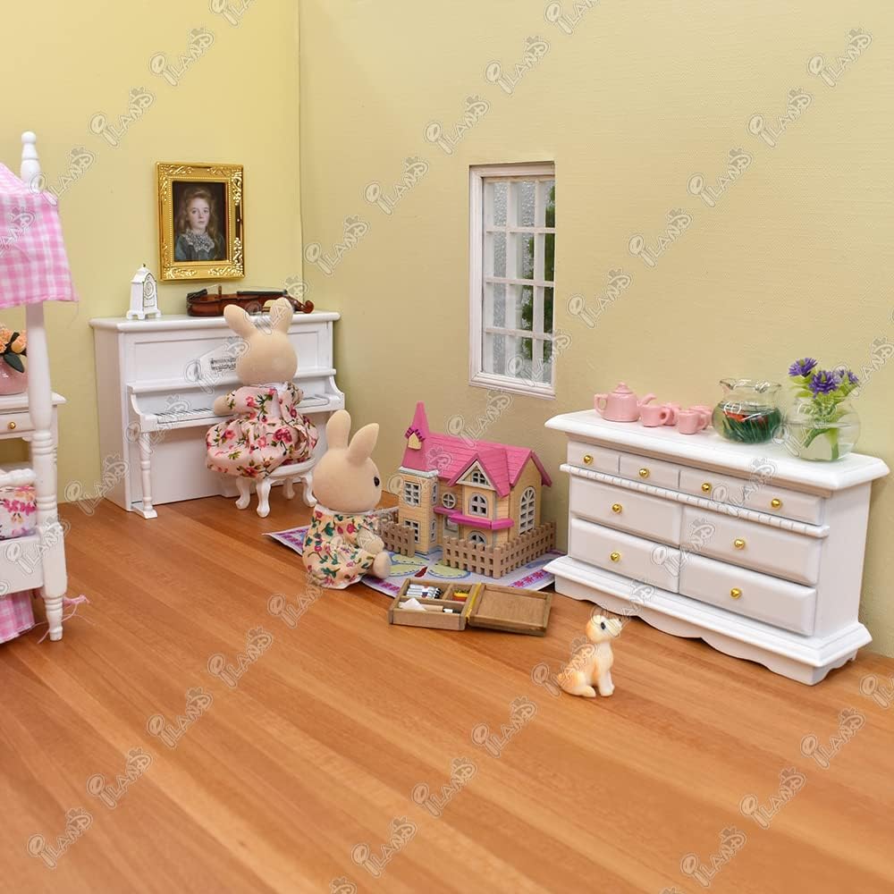Pink Dollhouse Bedroom Furniture 6pcs L797