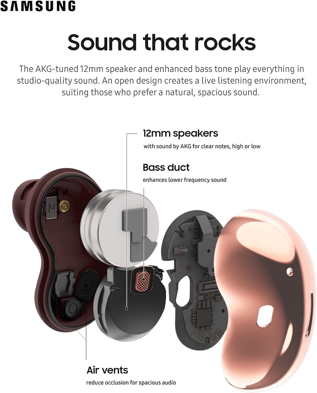 Galaxy Buds Live True Wireless Earbud Headphones Mystic White A802