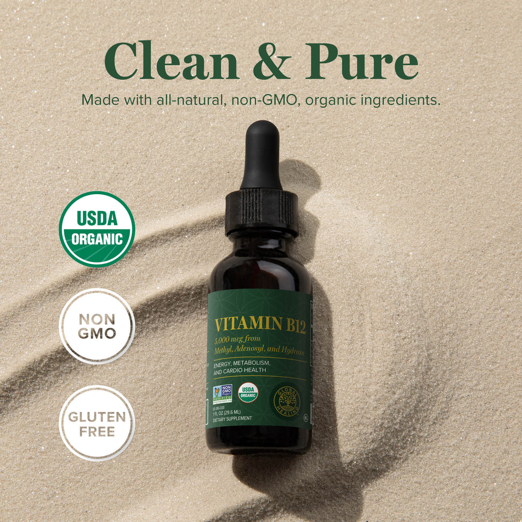 Organic Liquid Vitamin B12 Drops, 5000mcg, 1 fl oz I22795