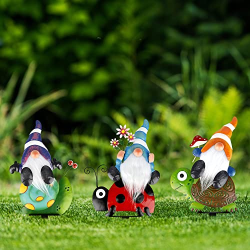 12 Inch Metal Garden Gnome Stakes 4 Pack M5610