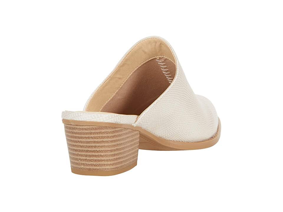 Cream Lizard Embossed Mule K307