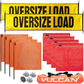2 Reflective Stretch Cord Oversize Load Banners, 4 Red Flags, 4 Orange Flags, 4 Magnets A837515
