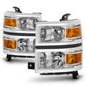 Chrome Clear Headlight Lamp Assembly Driver + Passenger Side Q3260