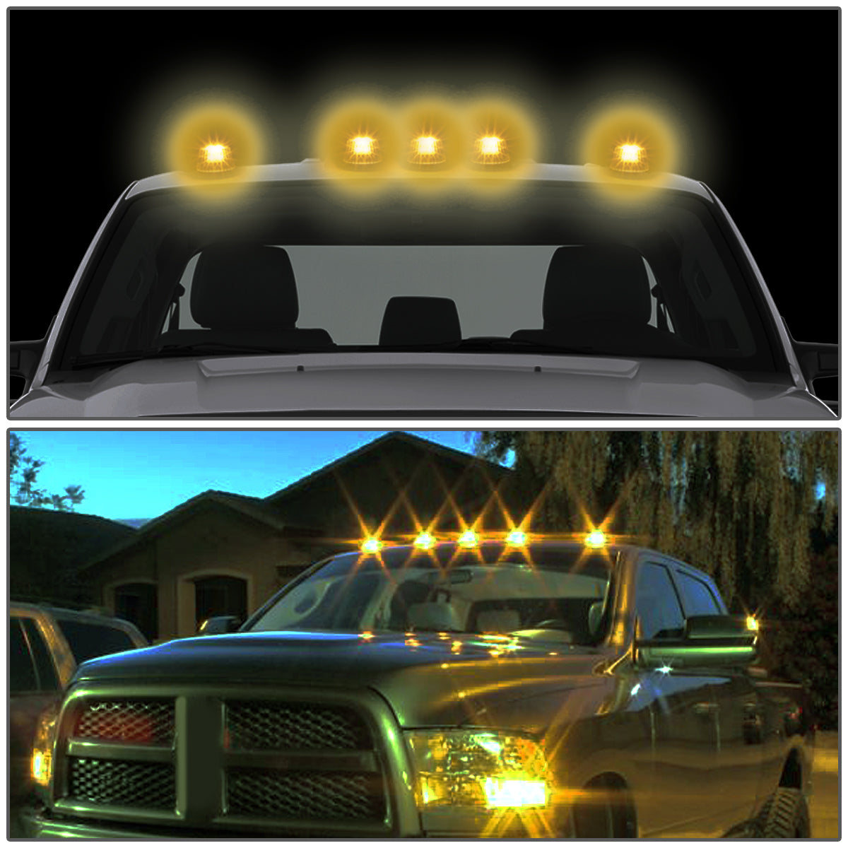 5 X LED Cab Roof Top Lights N8523