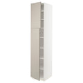 White High Cabinet with shelves and 2 Doors X4316