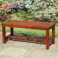 Acacia Americana 55-inch Backless Bench with Contoured Seat Z57109