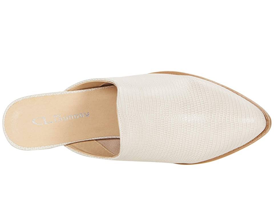 Cream Lizard Embossed Mule K307