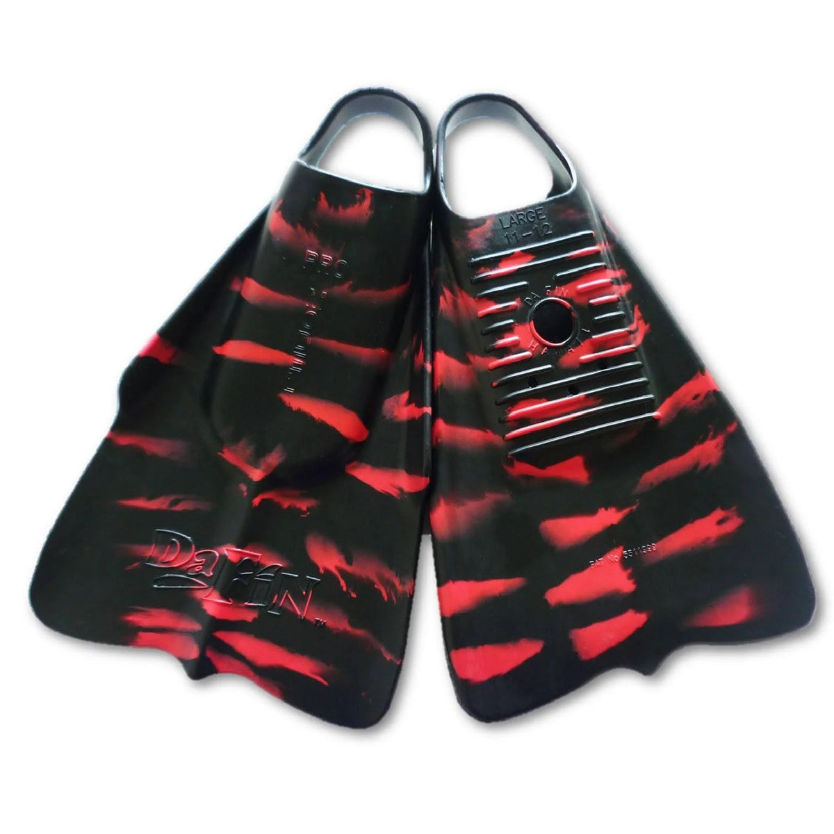 Black/Red Swimfins - XL T930
