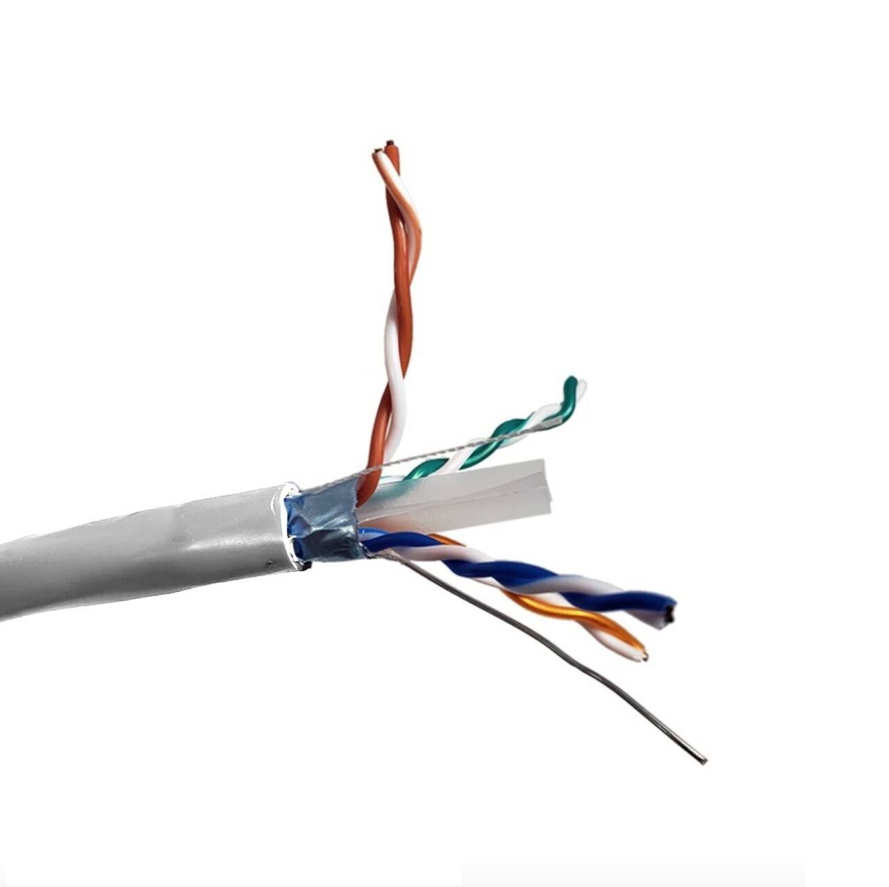 Gray Cat6 Solid STP Bulk Ethernet 23AWG Cable K76588