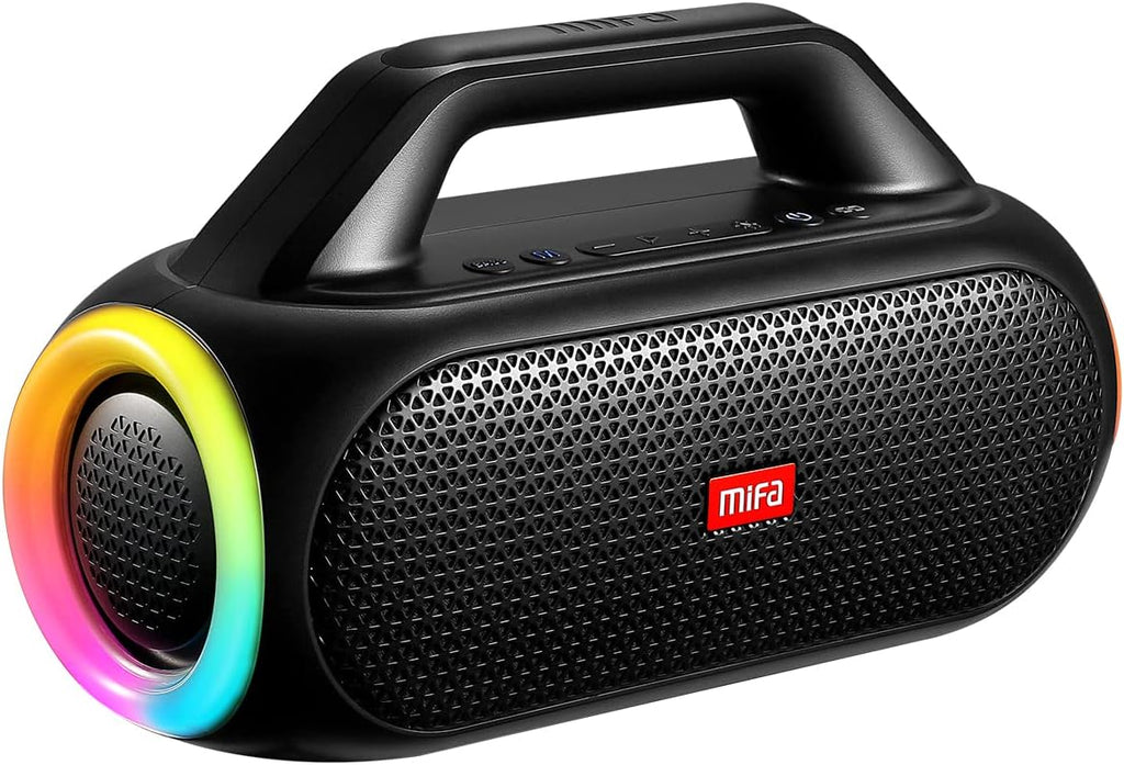 Portable Bluetooth Speaker with 2 Subwoofers, 2 Tweeters, LED Light, IPX7 Waterproof, 24H Playtime, 60W M560
