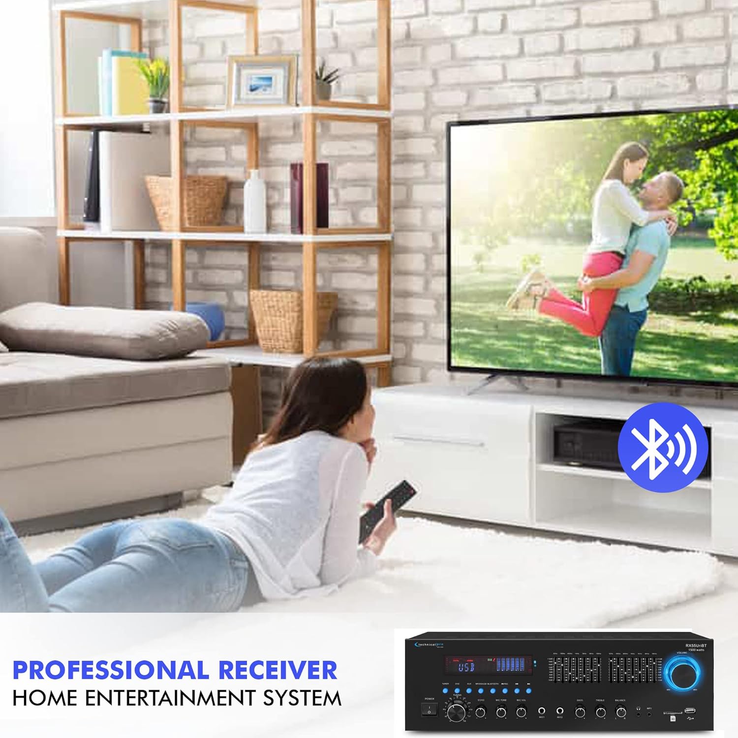 1500 Watts Professional Receiver with Bluetooth Compatibility R155486