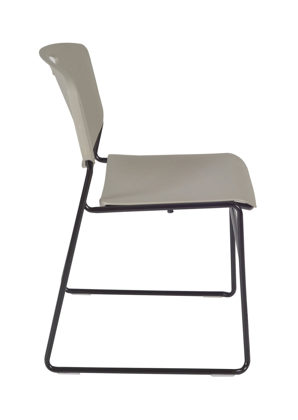 Grey Square Breakroom Table with 4 Stack Chairs P55983