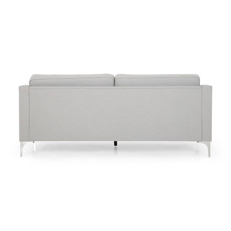 Pebble Gray and Silver Fabric Sofa W221