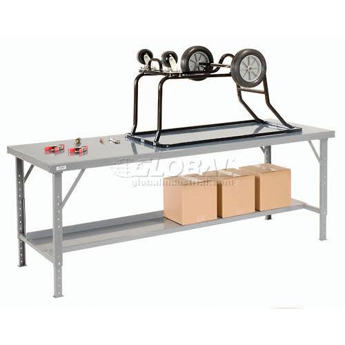 Heavy-Duty Steel Top Workbench - Gray C35569