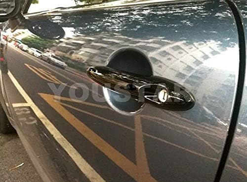 Door Handle Cover with Push Button Gloss Black Pack of 2 B742433