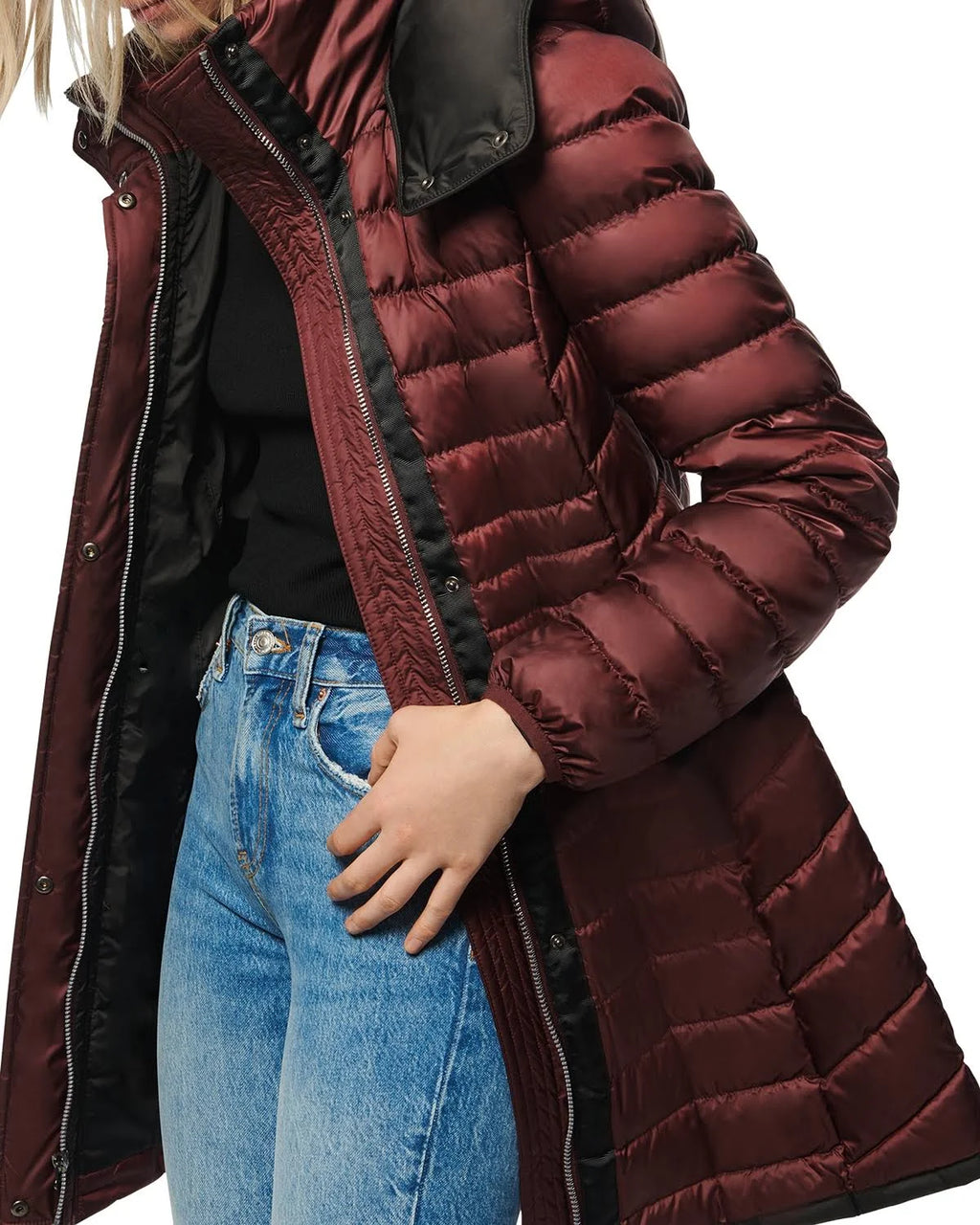 Black Puffer Coat K2215