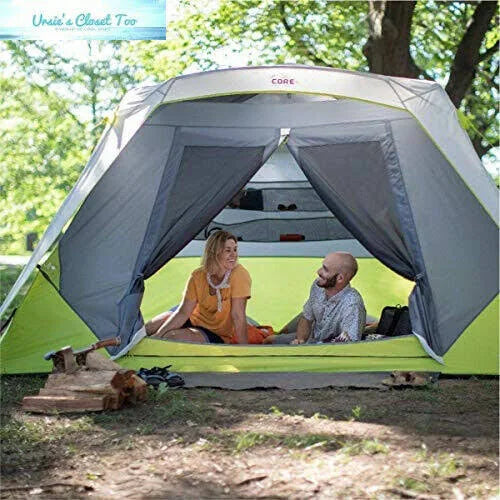 6 Person Instant Cabin Tent with Awning C852