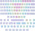 109 Pcs POM Jelly Keycaps Set, Doubleshot Translucent OEM Profile Blank Keycaps A924906