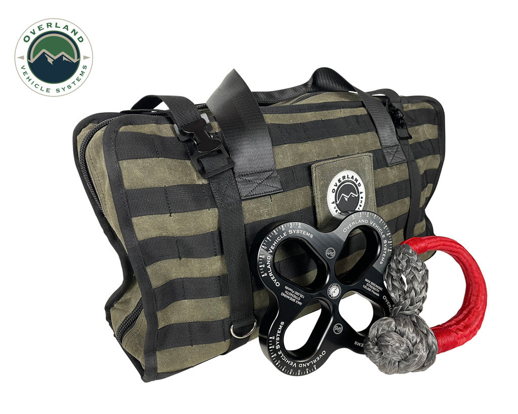 Large Waxed Canvas Recovery Bag With Handle And Straps I382688