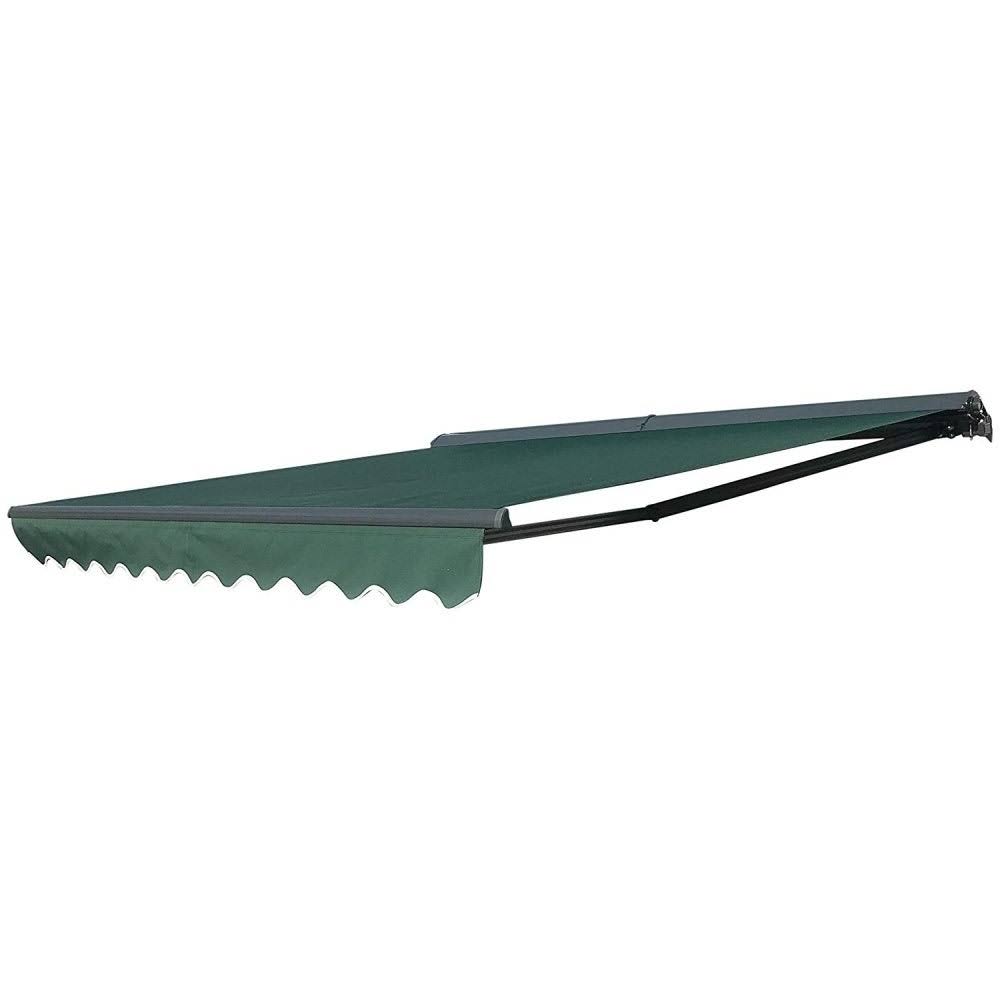 Motorized Half Cassette Retractable Patio Deck Awning 16x10 ft Green T9218
