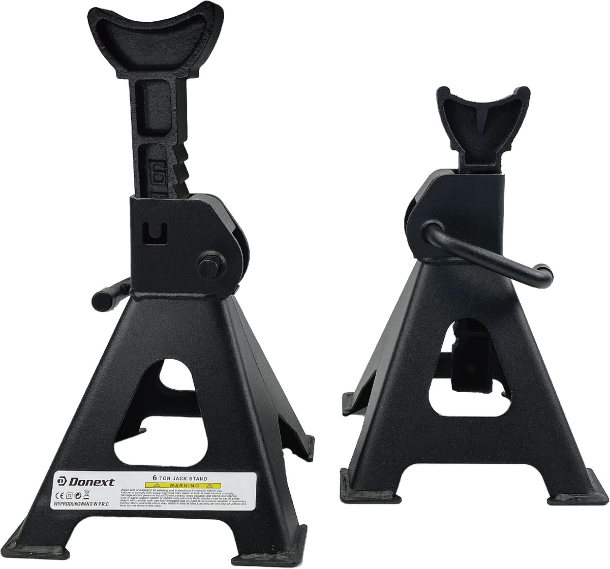 6 Ton Capacity Steel Jack Stands, 1 Pair, Black A9982