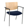 Navy Fabric Guest Chair with Arms B3862