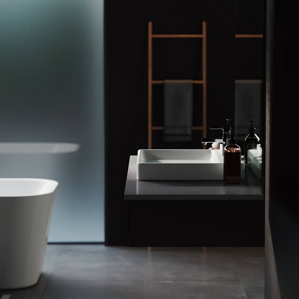 Rectangular Vessel Sink (White) P7954