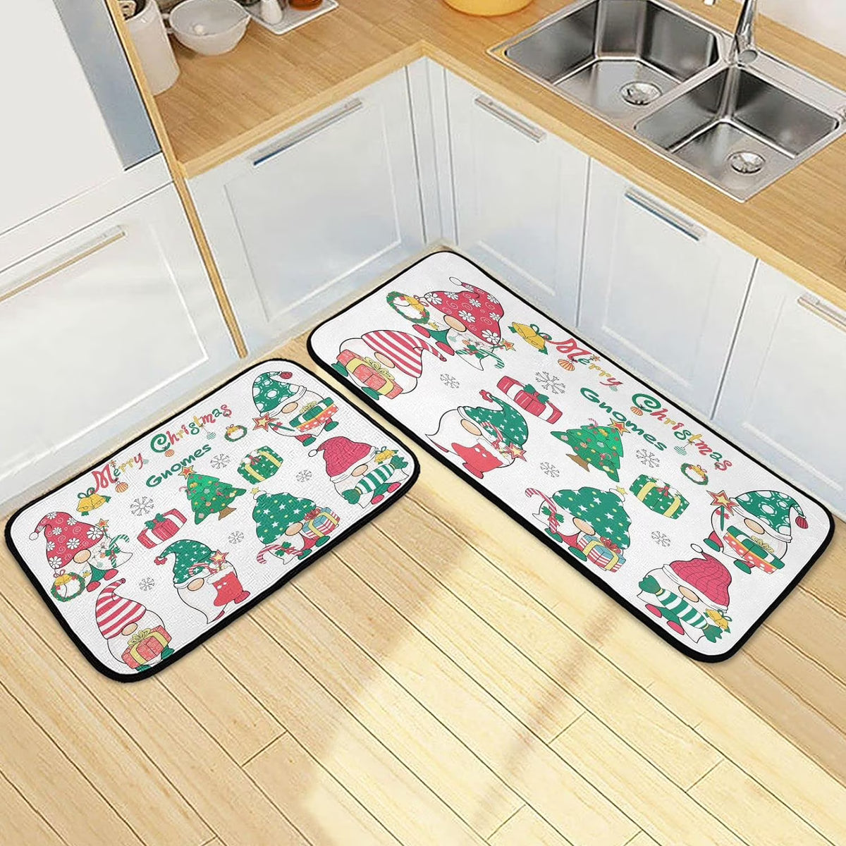Anti Fatigue Snowflake Kitchen Mats Set of 2 Non Slip Rug P675555