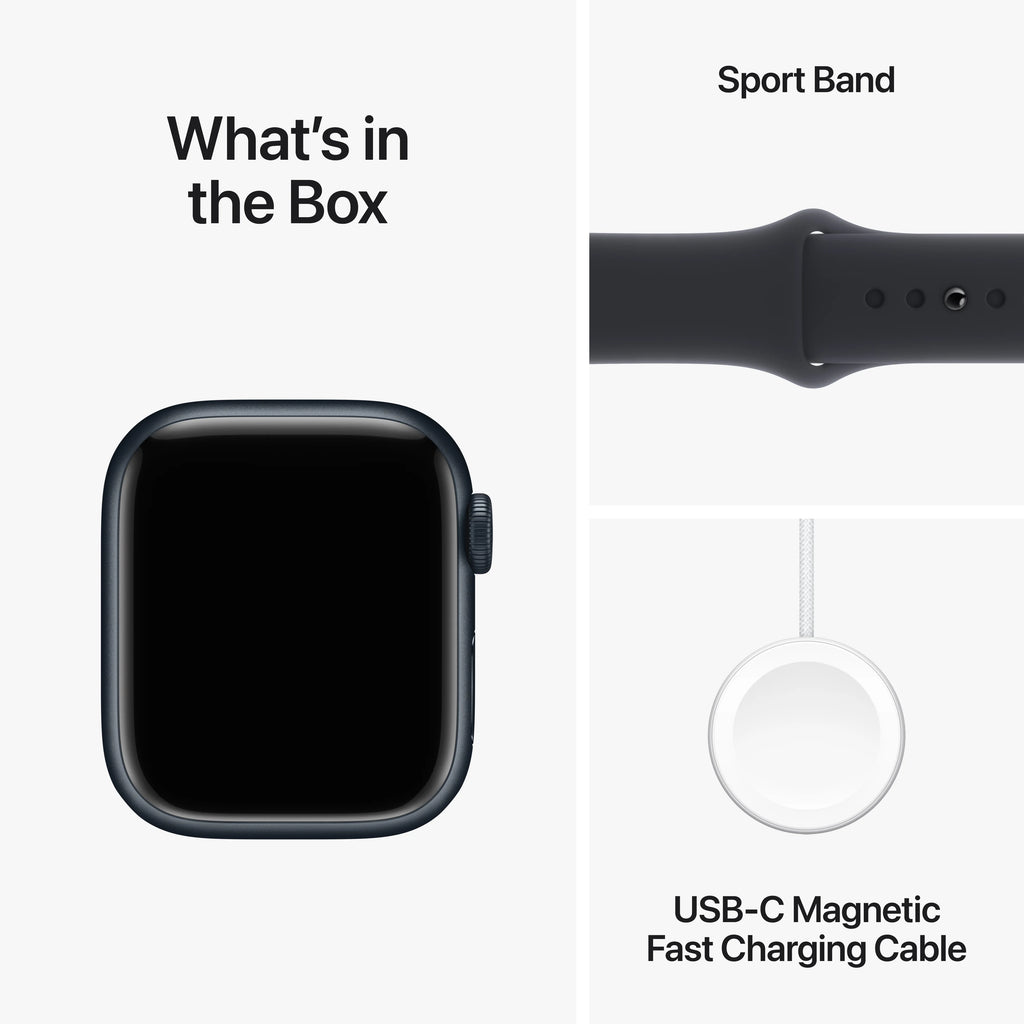 Apple Watch Series 9 GPS + Cellular 41mm Midnight Aluminum Case with Midnight Sport Band - M/L L5090